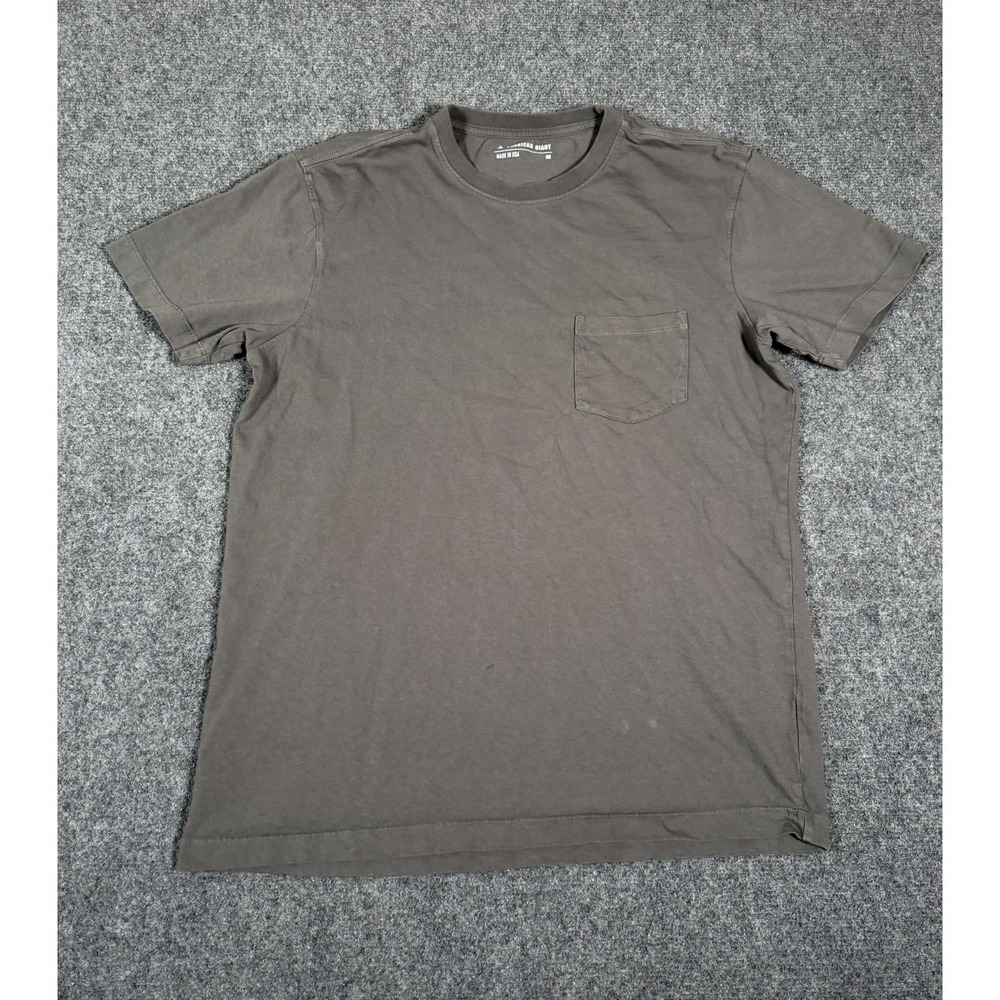 American Giant Shirt Mens Medium Gray Pocket Tee Crewneck Short Sleeve Casual
